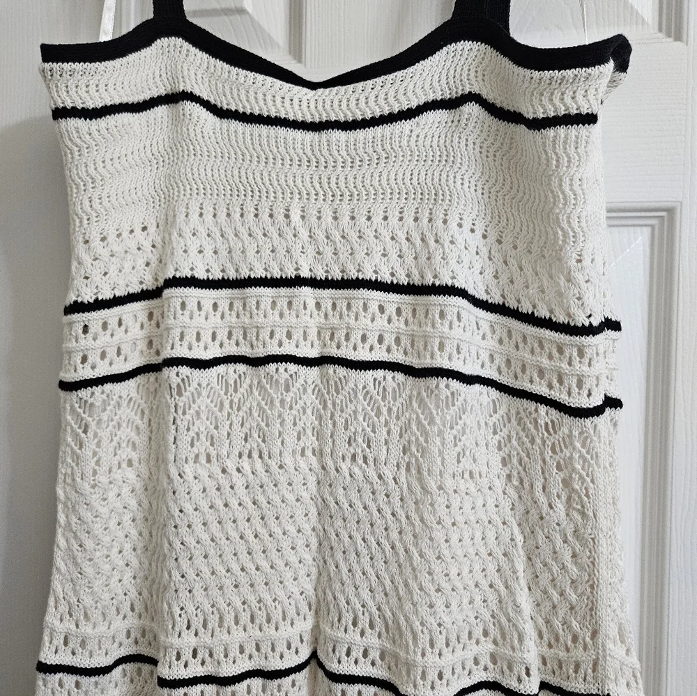 Abercrombie Black And White Crochet Maxi Dress